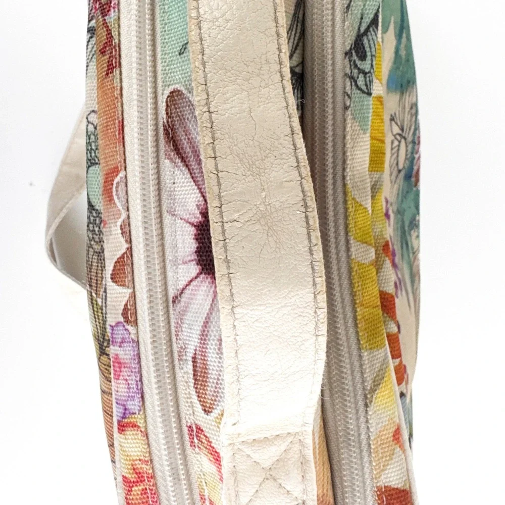 Adidas Originals Floral Trefoil Messenger Crossbody Bag Multicolor Canvas